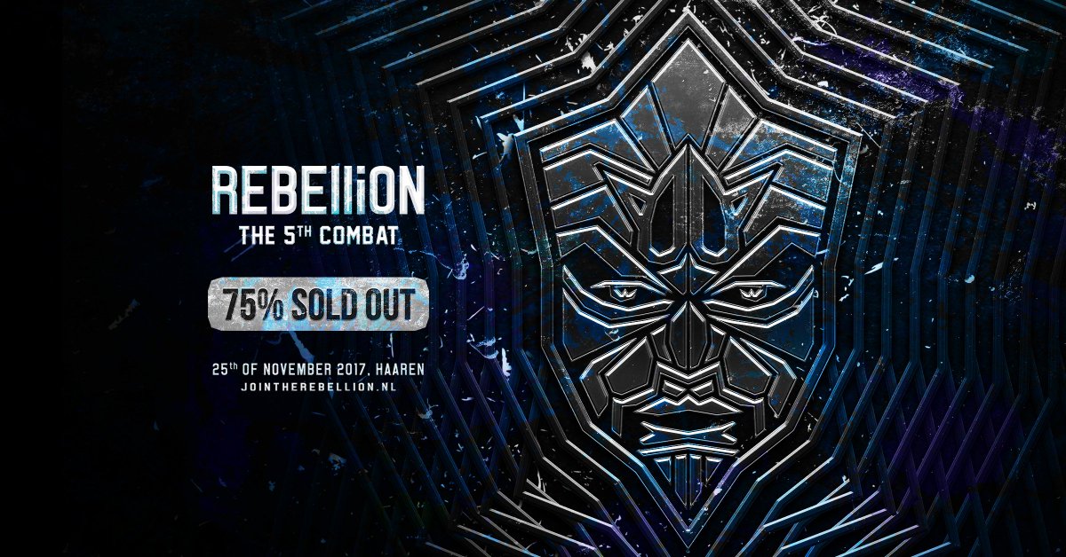 Rebels, REBELLiON is voor 75% uitverkocht! 🙌🏻  
Koop nu nog je tickets om deel te nemen aan The 5th Combat: jointherebellion.nl