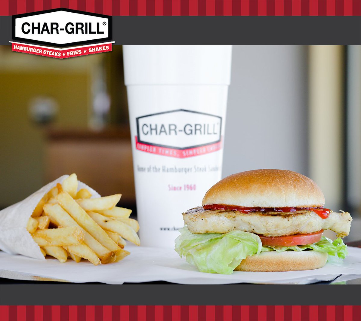 CharGrill_Clay's tweet photo. Grilled Chicken Sandwiches make you feel less guilty when you order fries and a milkshake #goodfood #guiltfree https://t.co/glifd2tOK0