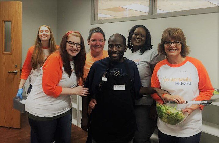 #HappyFriday!  #CookingPasta completed their project at our Olivette Community Connections location – looks fun and yummy!!! #Iameasterseals