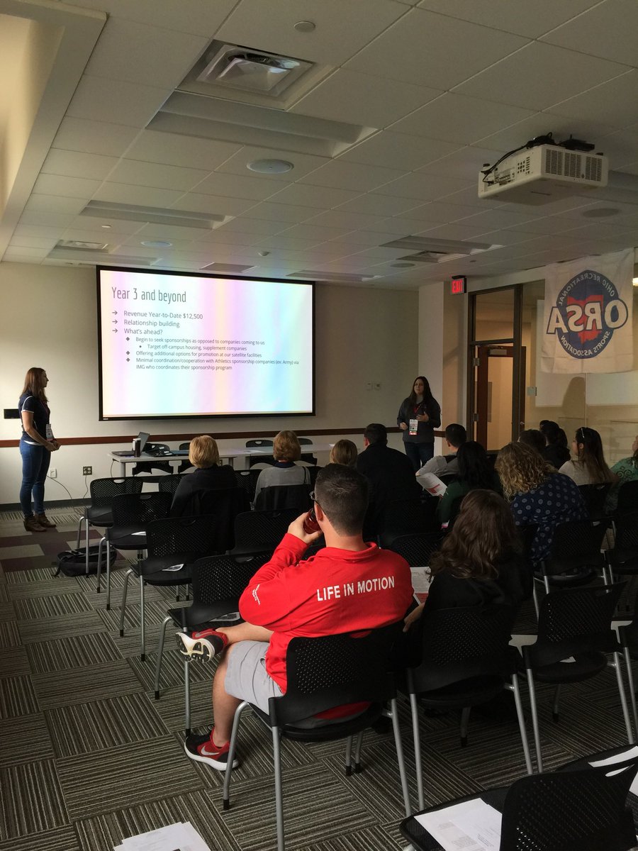RonSiliko's tweet photo. Great @orsanirsa sponsorship presentation by Tara & @iGab_ @MiamiRecSports #orsa2017 https://t.co/2BzzulEclw https://t.co/JtMleZXnFJ