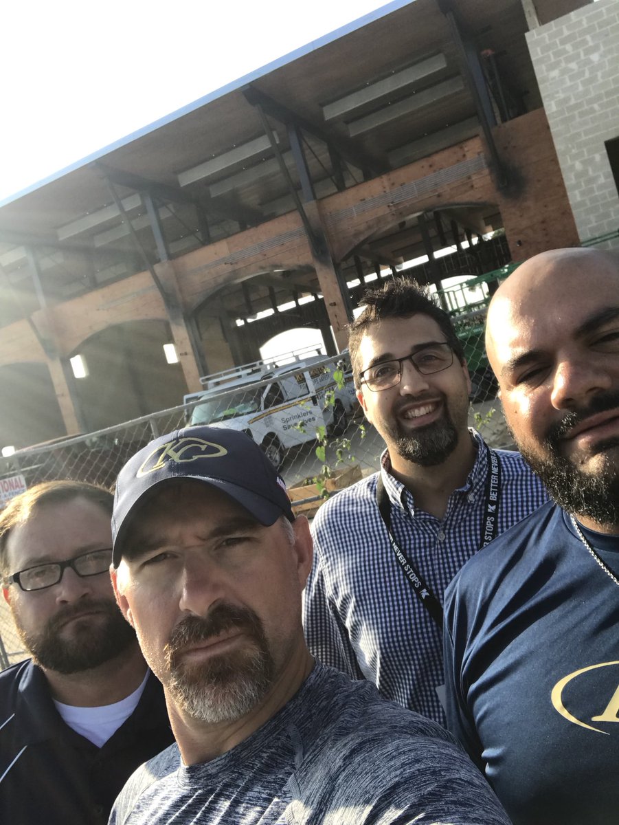 CoachMTroutman's tweet photo. KC Selfie Challenge- Local Restaurant, Local Fire Station(rebuilding), Local Costume Shop #group27 @KleinCollins https://t.co/s4mVST2lsG