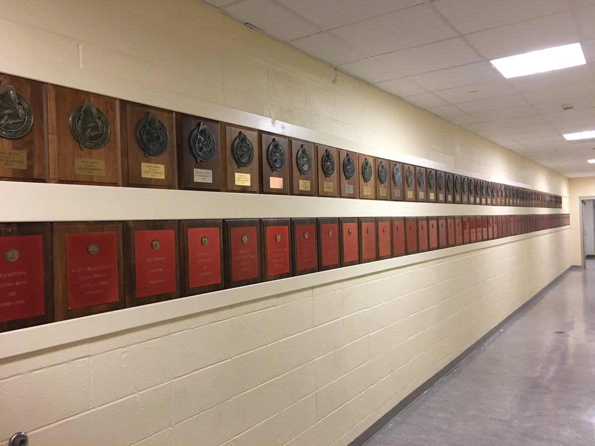 The boy's and girl's Alpine and Nordic #ski teams <a href="/MBHSAthletics/">Mt. Blue Athletics</a> have won most of the championship plaques in hallway #SchoolSpirit13 <a href="/WGME/">CBS 13 News</a>