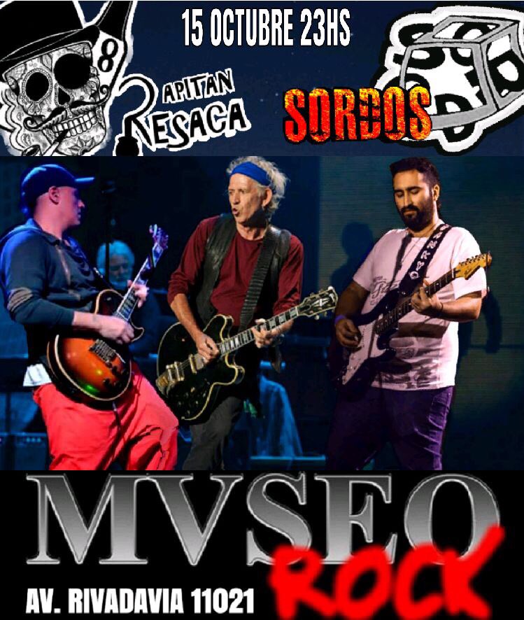 sordosoficial's tweet photo. Chicas y chicos quieren Rock ?? Entones el 15 de octubre tenes q venir a @Mvseo_Rock #SordosRock y #CapitanResaca 🤘🏿🤘🏿 https://t.co/Cwd4ate0q8