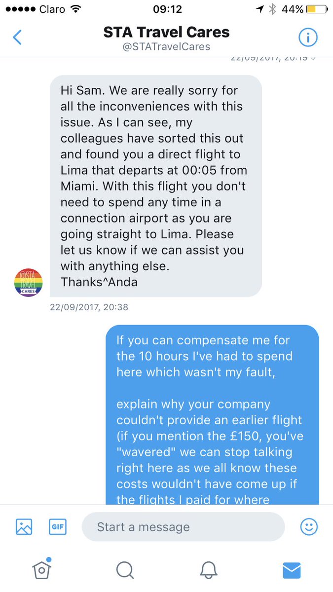 sam_luk's tweet image. Looks like @STATravelCares really does think 10 hours in an airport is worth £150 compo, cost they created by issuing fake plane tickets, ta
