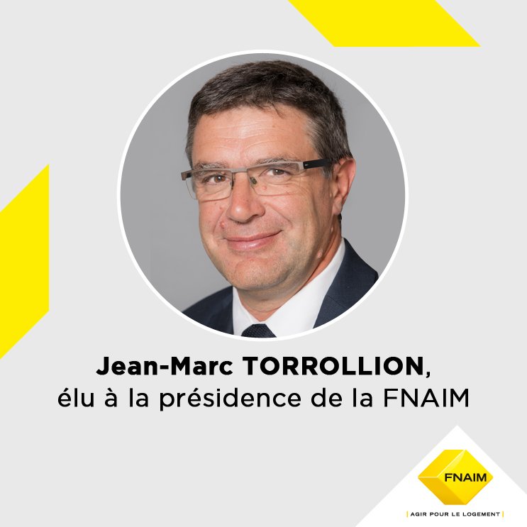 FNAIM's tweet photo. .@jmtorrollion élu Président de la FNAIM avec 58,42% des voix. Il succèdera à @JFBuet au 01/01/2018 #Félicitations #FamilleFnaim https://t.co/Y9ncT9IBwl