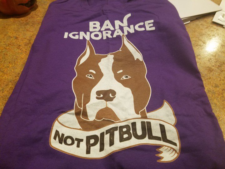 Sandy_Webb's tweet image. New &amp;amp; very appropriate shirt for National Pitbull Awareness Month.