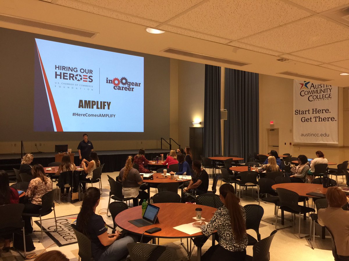 Day 2 of AMPLIFY in Austin. Thanks to <a href="/hiringourheroes/">Hiring Our Heroes</a> <a href="/Microsoft/">Microsoft</a> @TheBunkerLabs and <a href="/USAA/">USAA</a> for helping #militaryspouses. #HereComesAMPLIFY