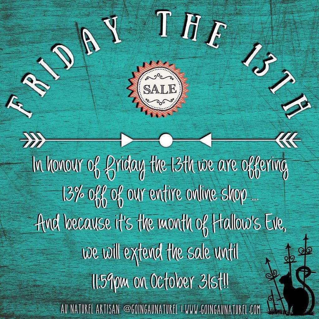 It's Friday the 13th AND the month of Hallow's Eve, and we think that calls for a sale ... wouldn't you agree?!??
… bit.ly/2ggHjdu