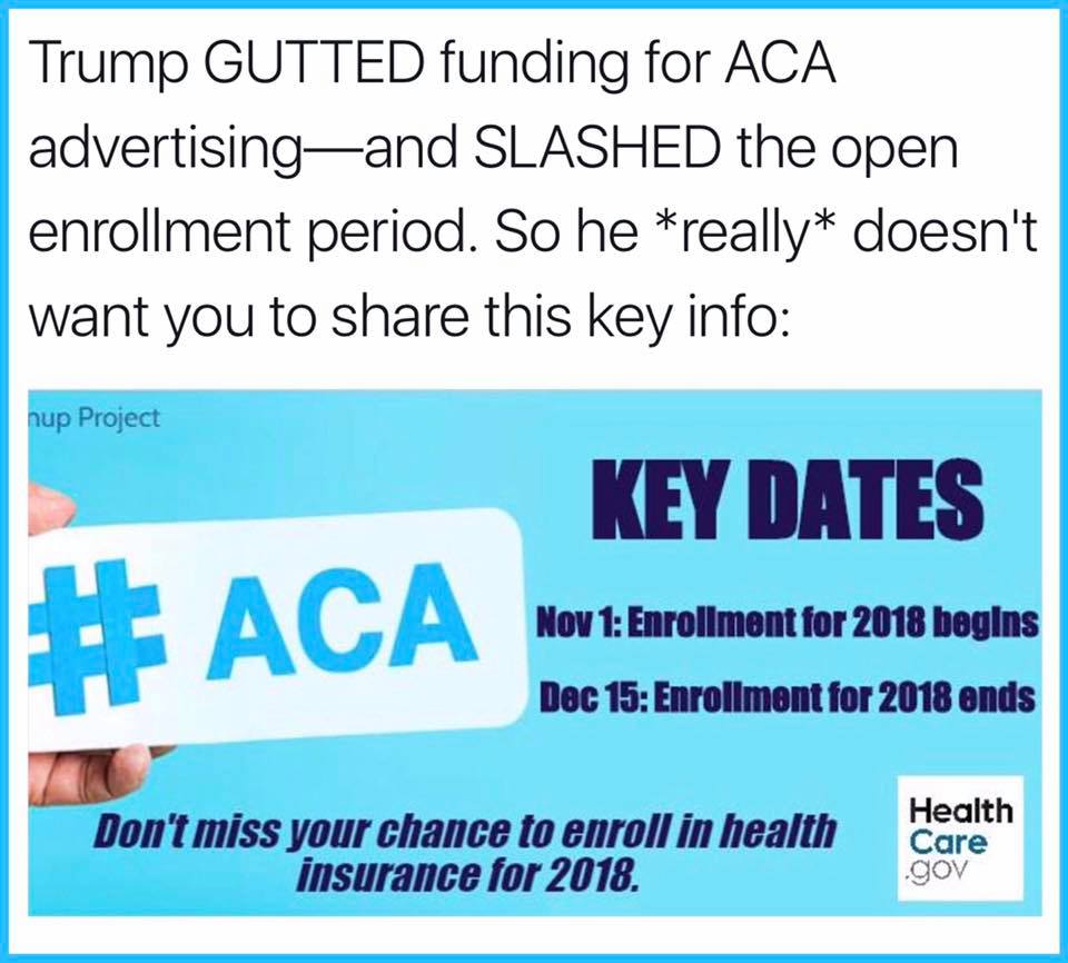 enrollment for obamacare 2018