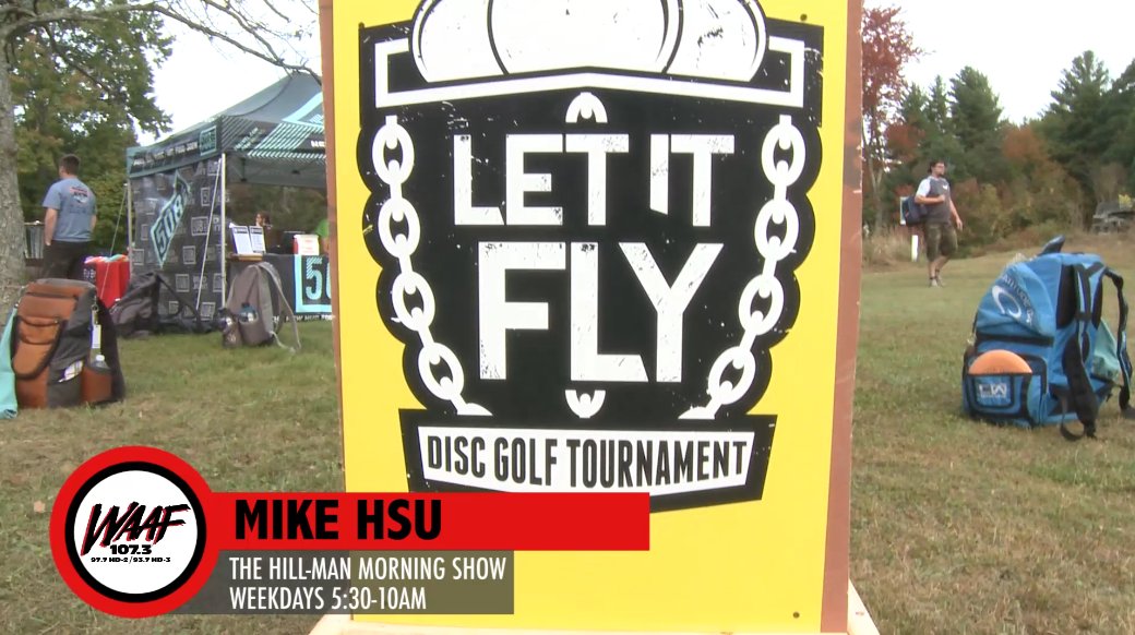 waaf's tweet photo. Watch @MikeHsuAAF enter the #LetItFly Disc Golf Tournament with @508intl, featuring commentary by @mattynickwaaf - https://t.co/DQRZCVSQyK https://t.co/Uk7xfmYcTi
