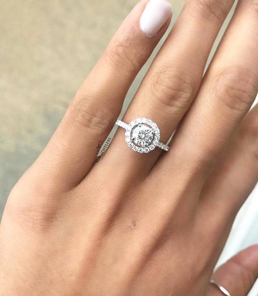 Gorgeous halo ring by  <a href="/majewelers/">MA Jeweler</a>
・・・
Petite round diamond halo #engagementring #jewelry #jewellerydesign #jewell… instagram.com/p/BaMQ4EcFeJ2/