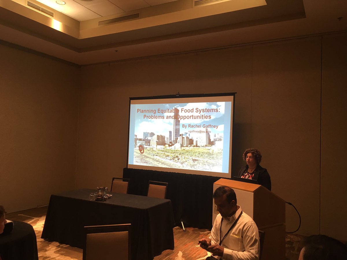 <a href="/The_ACSP/">The ACSP</a> Edward McClure award winner and <a href="/UofOklahoma/">University of Oklahoma</a> regional and city planning student Rachel Gaffney discussing #foodsecurity.