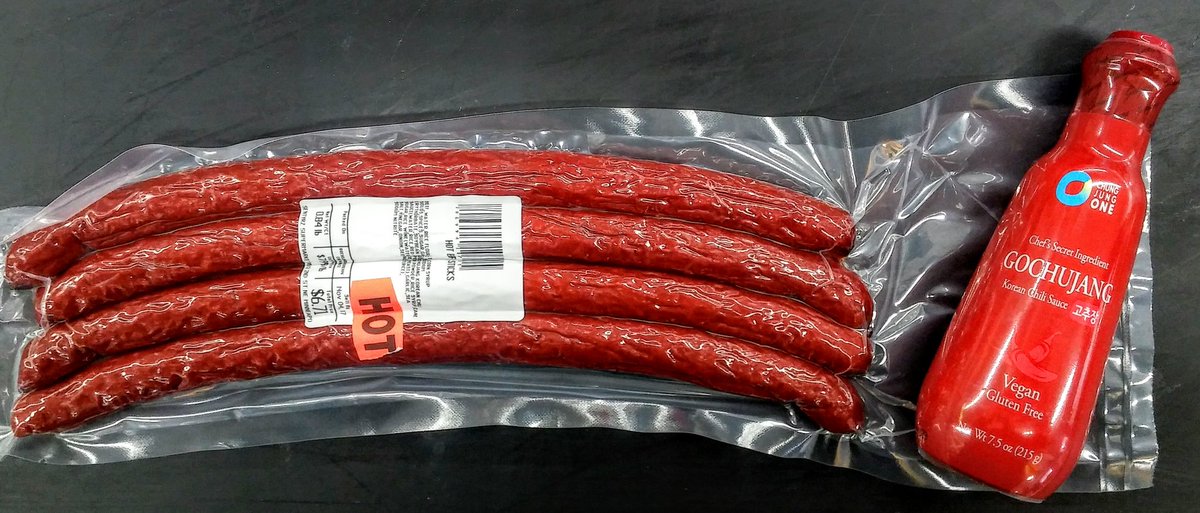 sentyrz's tweet photo. Eric the Master Butcher has made Hot Beef Sticks with a Korean BBQ sauce twist!  Slim Jim eat ur heart out! Just eat! #NEMpls #BestofNEMpls https://t.co/TUsaiavC5Y