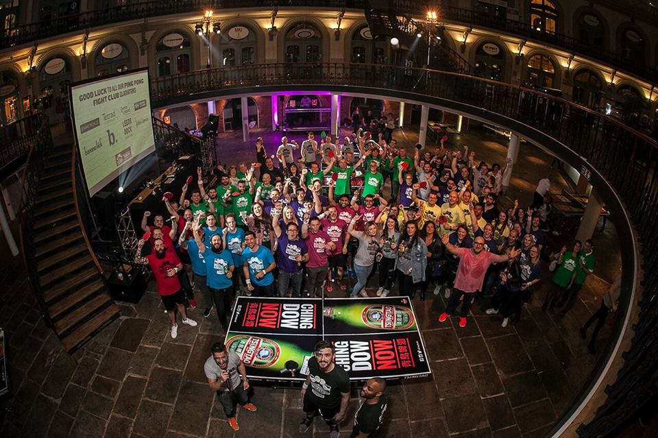 pingpongfightcl's tweet photo. Ping Pong Fight Club 2017 at Leeds Corn Exchange - fighters, crew and venue united! #PPFCLDS https://t.co/ffX639HMRY