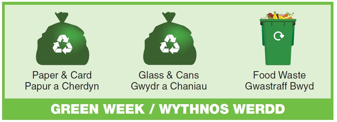 GREEN collection tomorrow in Brynmill, Uplands, Mount Pleasant &amp; Sandfields #Getitsorted <a href="/SwanseaCouncil/">Swansea Council</a>  <a href="/SwanseaUnion/">SwanseaUnion</a> <a href="/TSDSUSwansea/">TSDSwansea</a> /1