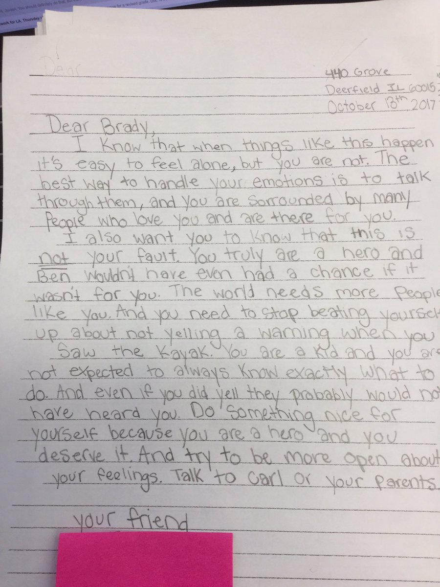 CameronClasses's tweet photo. Writing letters to the main character in our book, "The Red Kayak".@109Shepard #engage109 #engagesms #camcore2 https://t.co/bkNKpJuJIQ