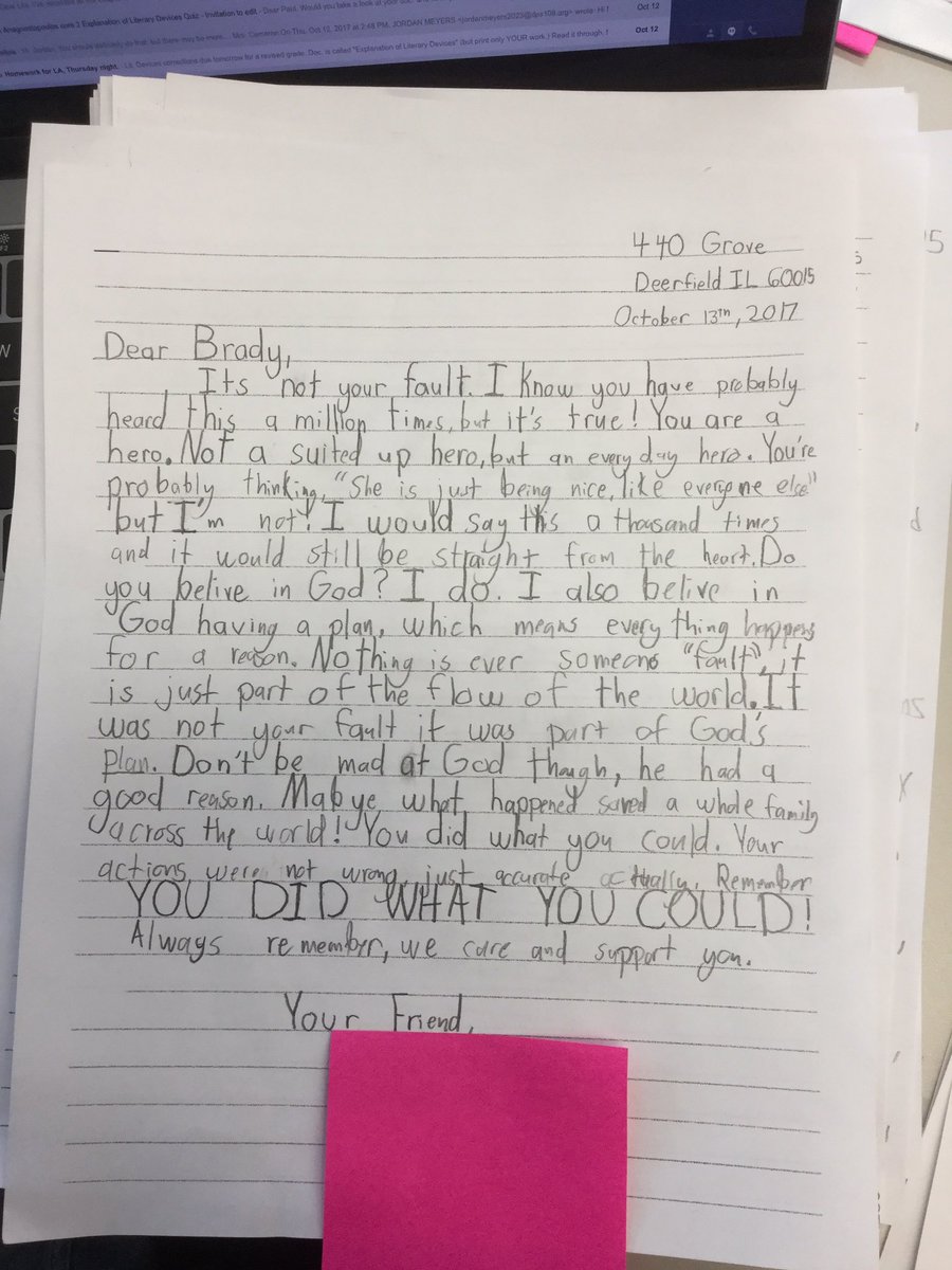 CameronClasses's tweet photo. Writing letters to the main character in our book, "The Red Kayak".@109Shepard #engage109 #engagesms #camcore2 https://t.co/bkNKpJuJIQ