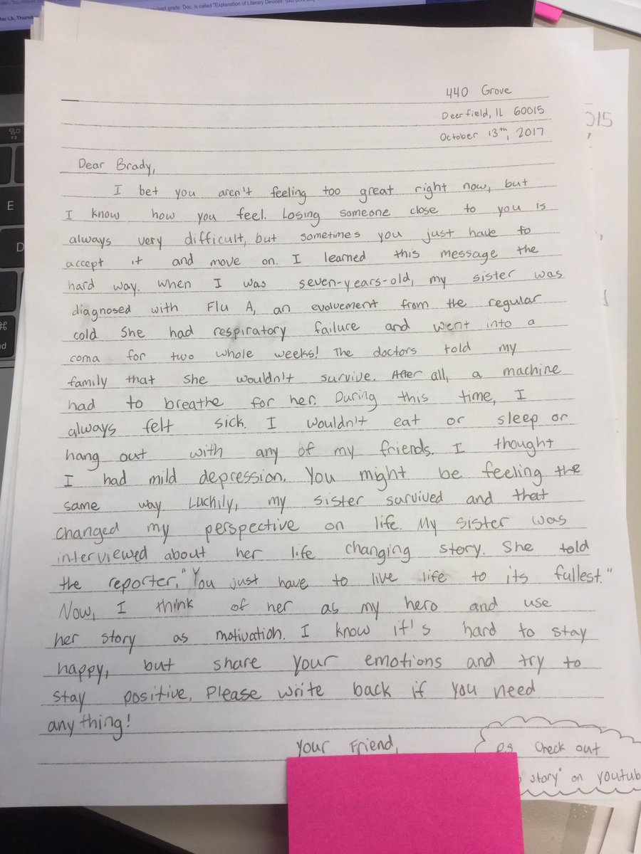 CameronClasses's tweet photo. Writing letters to the main character in our book, "The Red Kayak".@109Shepard #engage109 #engagesms #camcore2 https://t.co/bkNKpJuJIQ