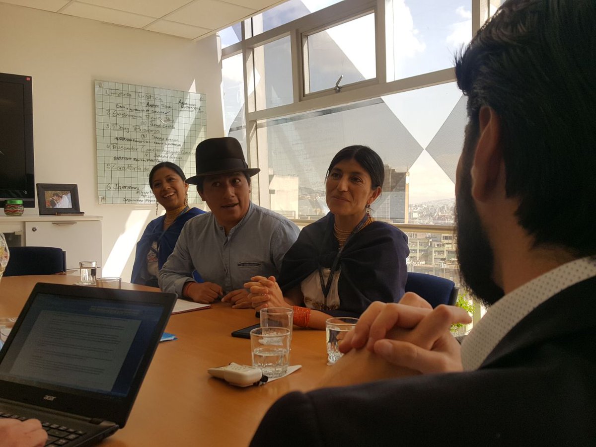 goberimbabura's tweet photo. Comisión del #PawkarRaymi y  @Paovercoutere en reunión con @CarlosJLarrea Viceministro de @TurismoEc para generar nexos de trabajo https://t.co/xFmbvf0op5