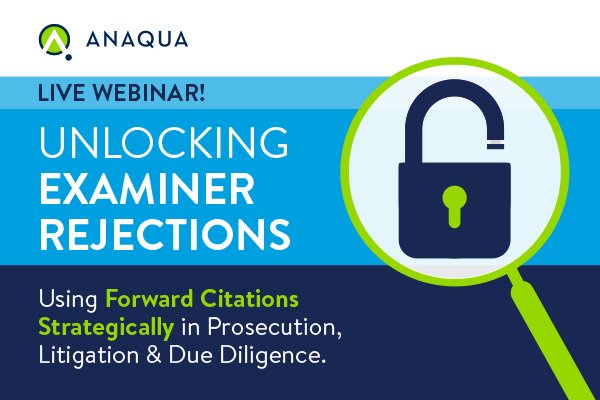 ipwatchdog's tweet photo. Join me on Oct. 26 at 12pm ET. Using forward citations strategically in prosecution and litigation. Register here https://t.co/hDaMS3A4ap https://t.co/c2rJKlFoxD