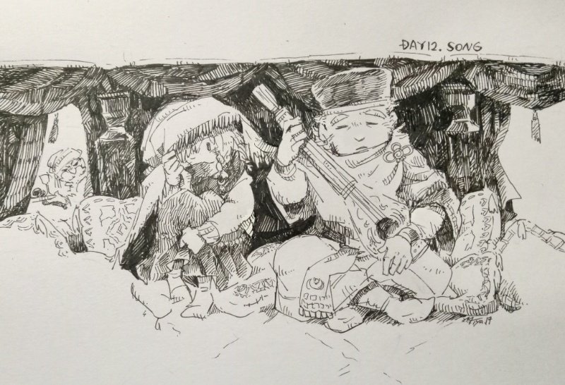 12日目
「歌」
#inktober
#うちの子に1日1つプレゼントを贈る