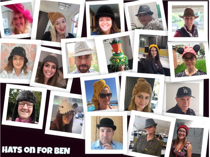 JLRSWIM's tweet photo. JLR UK NSC F&amp;B team posing in their hats all across the country in support of @BenSupport4Auto #HatsOn4MentalHealth 🎩⛑️🎓🤠👲🧢 https://t.co/cEzzoaYJ8L