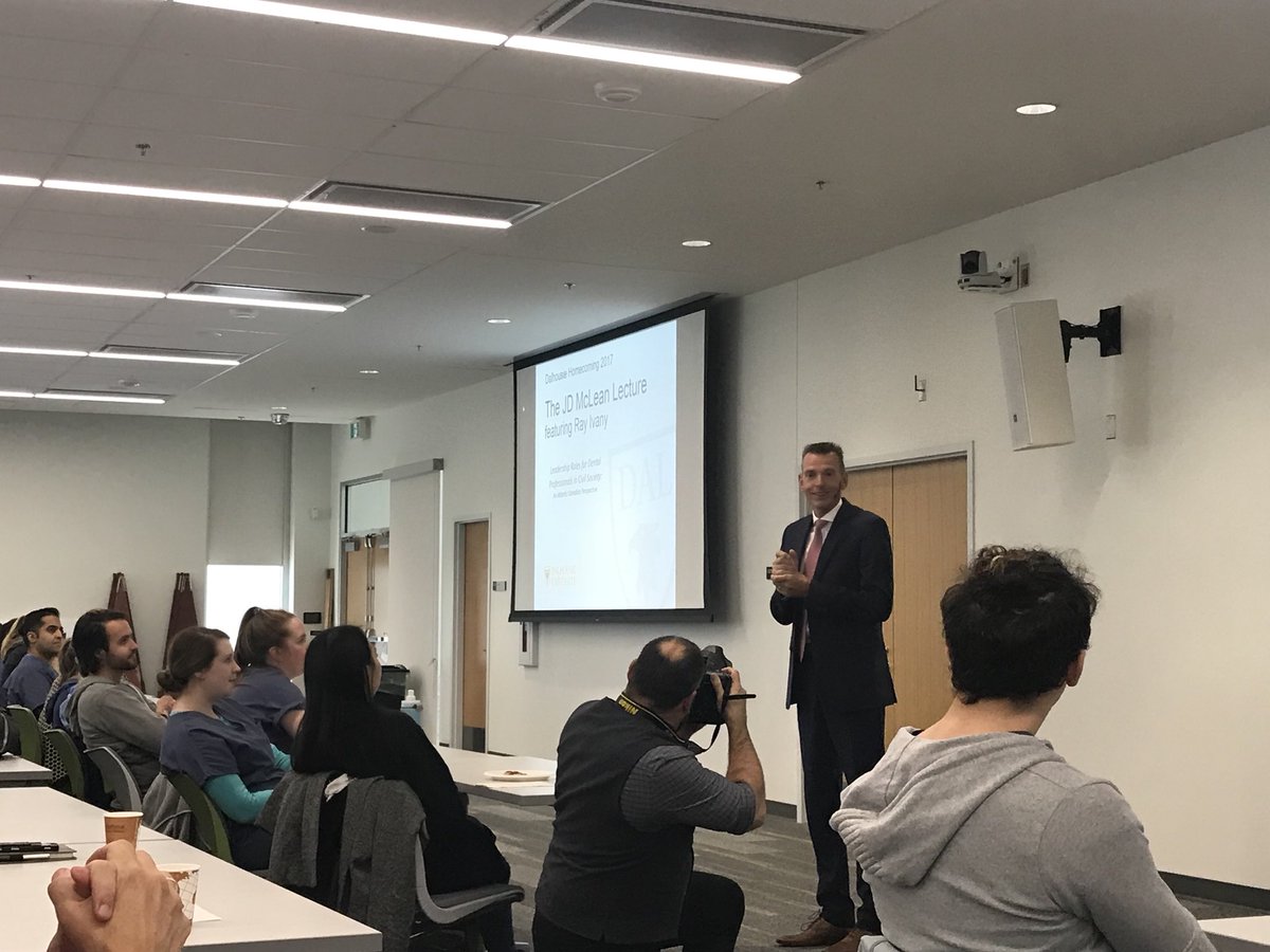 Dal_Alumni's tweet photo. Ray Ivany is delivering a lecture on Leadership Roles for Dental Professionals in Civil Society: An Atlantic Canadian Perspective #DalTalks https://t.co/EIttJiMTJa