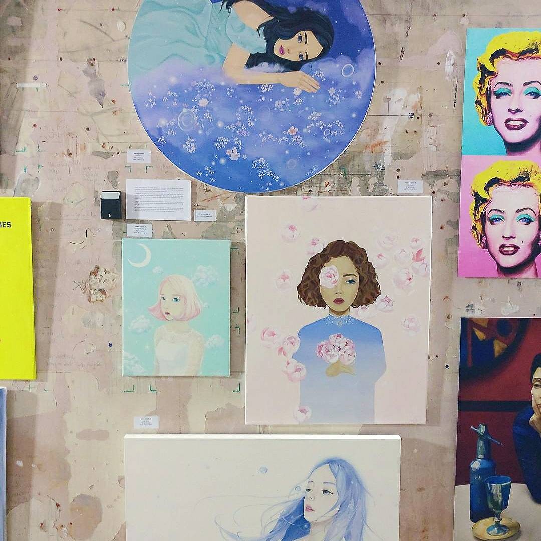 deermika's tweet photo. My paintings are currently on show at the  #tribe17 show @oxotowerwharf bargehouse! Check it out, it's will be on until the 15th! #xoxo https://t.co/2V9bOeUwKU