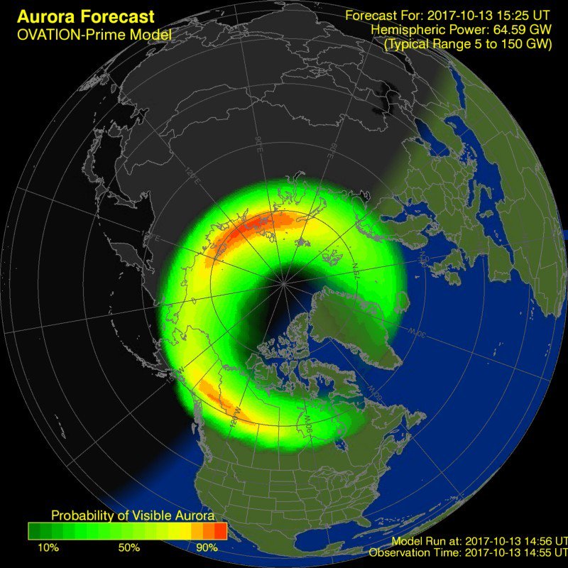 SolarHam's tweet image. Moderate (G2) geomagnetic storm watch now in effect (Oct 13). High speed stream continues to move past Earth.