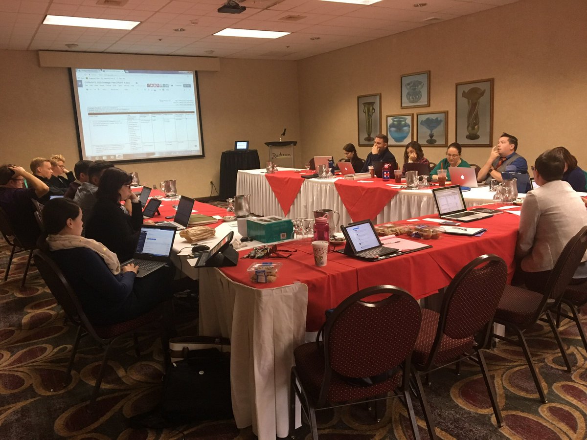 CSPANYS's tweet photo. The #CSPANYS Executive Board hard at work this morning in Corning! Looking forward to everyone arriving to #CSPANYS17 #50YearsofCSPANYS https://t.co/pOrOxt8D9E