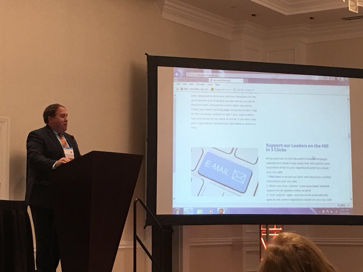 MelSfef's tweet photo. My esteemed colleague @JefferyArnott sharing @COABEHQ Educate and Elevate information at the @ACEofFlorida 2017! Support Adult Ed! https://t.co/DbMQh1uoZR