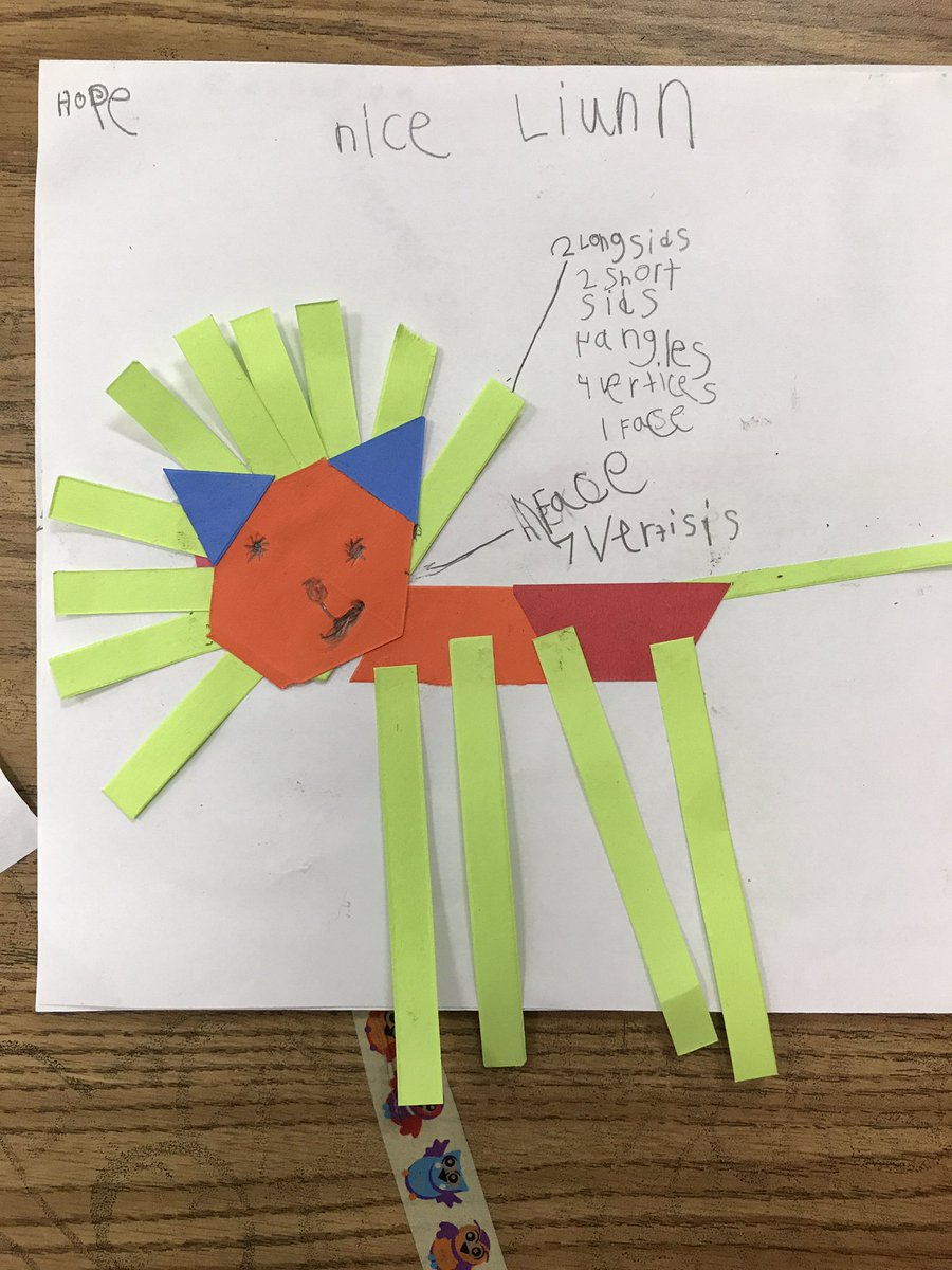 slewis1stgrade's tweet photo. Creating animals using 2D shapes #definingattributes #labelingshapes #irvinignites https://t.co/mqZ4OjrhgH