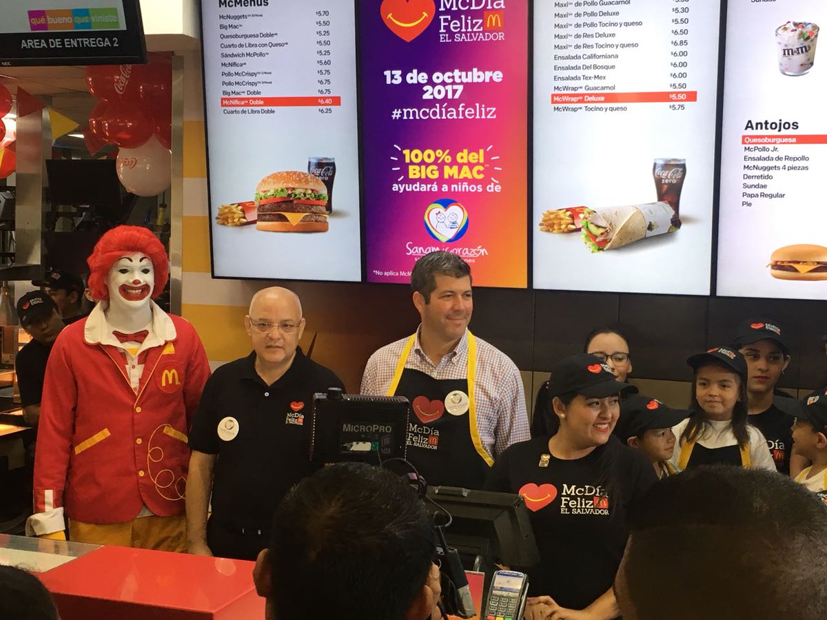 ¿Ya fueron por su BigMac a <a href="/McElSalvador/">McDonalds ElSalvador</a>? Recuerden que todo lo recaudado será ayudar a los niños de <a href="/Sanamicorazonsv/">sanamicorazon</a>.