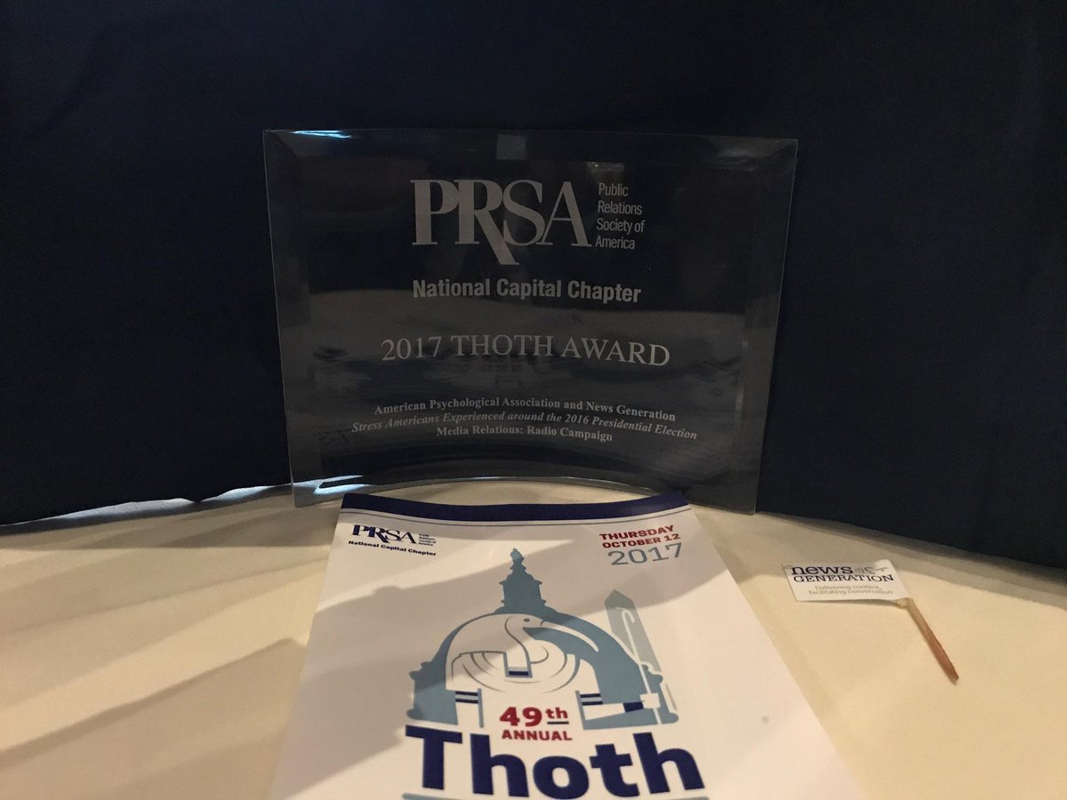 newsgeneration's tweet photo. Proud to have won the #Thoth2017 award with @APA in the Media Relations: Radio Campaign category! https://t.co/MTdMkt2q8A