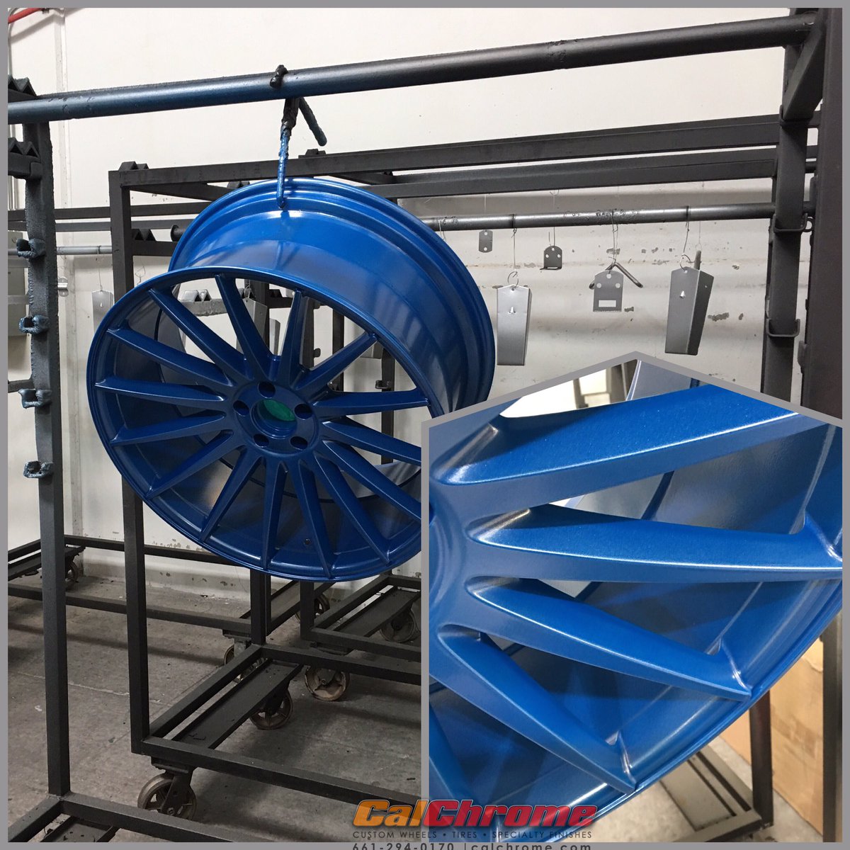 CalChromeWheel's tweet photo. What color is this?!?! #calchrome is #tryingsomethingnew #bluewheels #whatcoloristhis #namemystuff #happyfriday #tgif #wheelsofinstagram https://t.co/HwqrAy3eRi