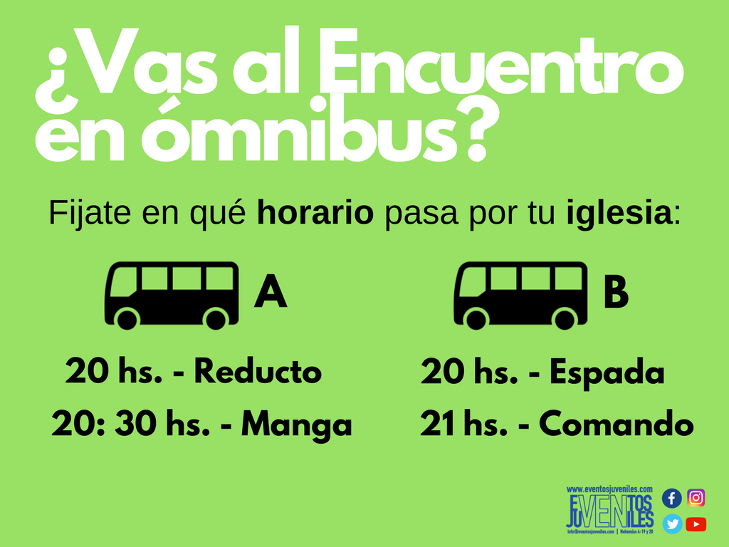 EvJuveniles's tweet photo. ¿Vas al Encuentro en ómnibus? Esto es para vos: https://t.co/DpIZTpBFYm