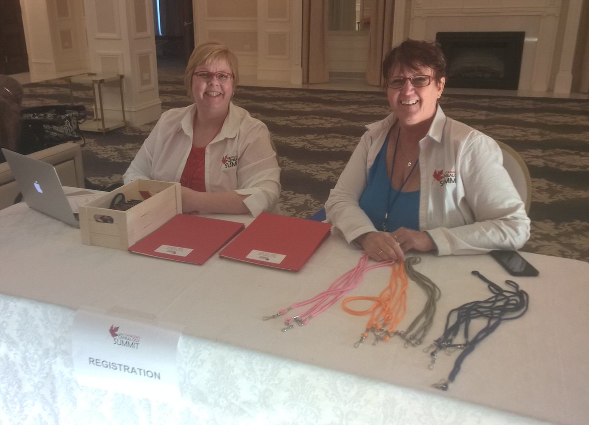 louiskessler's tweet photo. Registration desk now open at #cangensummit2017 with Kathryn Lake Hogan @look4ancestors and Christine Woodcock @genealogytours https://t.co/OxmBSbLxhq