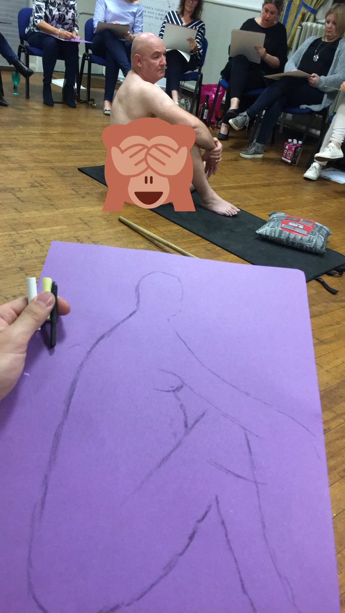WillFoxxTV's tweet photo. Loved filming at the @PimmsandNeedles life drawing session with @donnafeeneyuk. The ladies even drew me before I left. On the TV next Monday https://t.co/Z9DdmH9ipl
