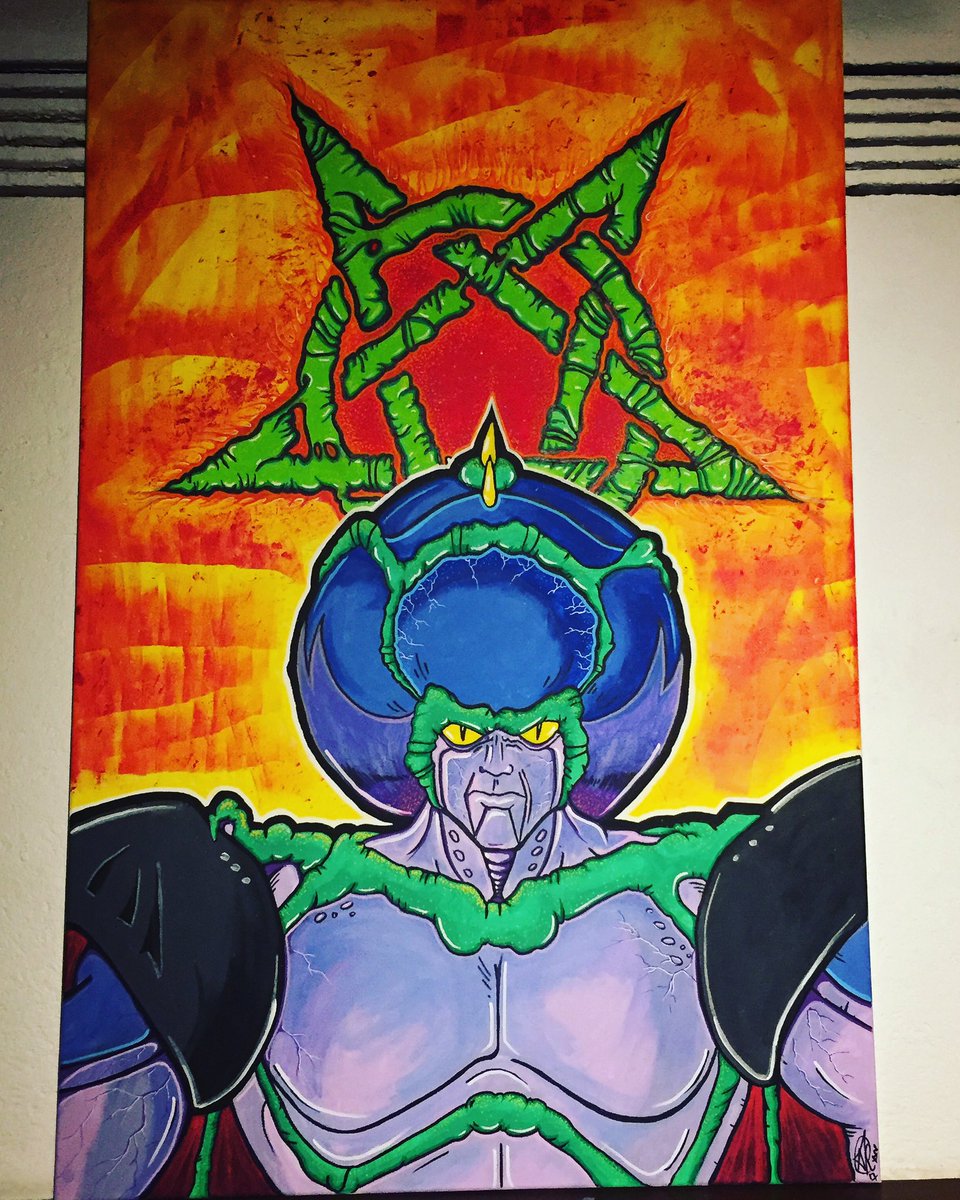 RANDYKELVINN's tweet photo. The evil green ! 75cm x 115 cm acrylique/posca #diskor #monstroplant #art #paint #badguy #vilain #jayce @poscagallery https://t.co/97B9PfBAqd