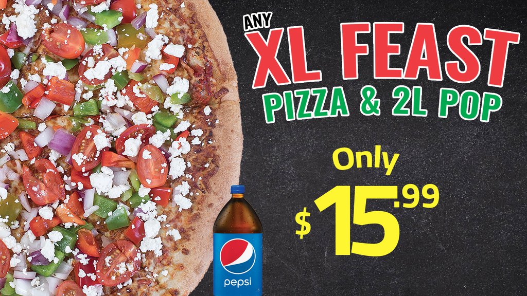 pizzafreshslice's tweet photo. HAPPY has 5 letters...so does PIZZA 👌 HAPPY FRIDAY = 🍕FRIDAY
🔥 Any XL Feast pizza &amp; 2L pop only $15.99
👉 https://t.co/xDSgxZVBCJ https://t.co/YZgFL7HifS