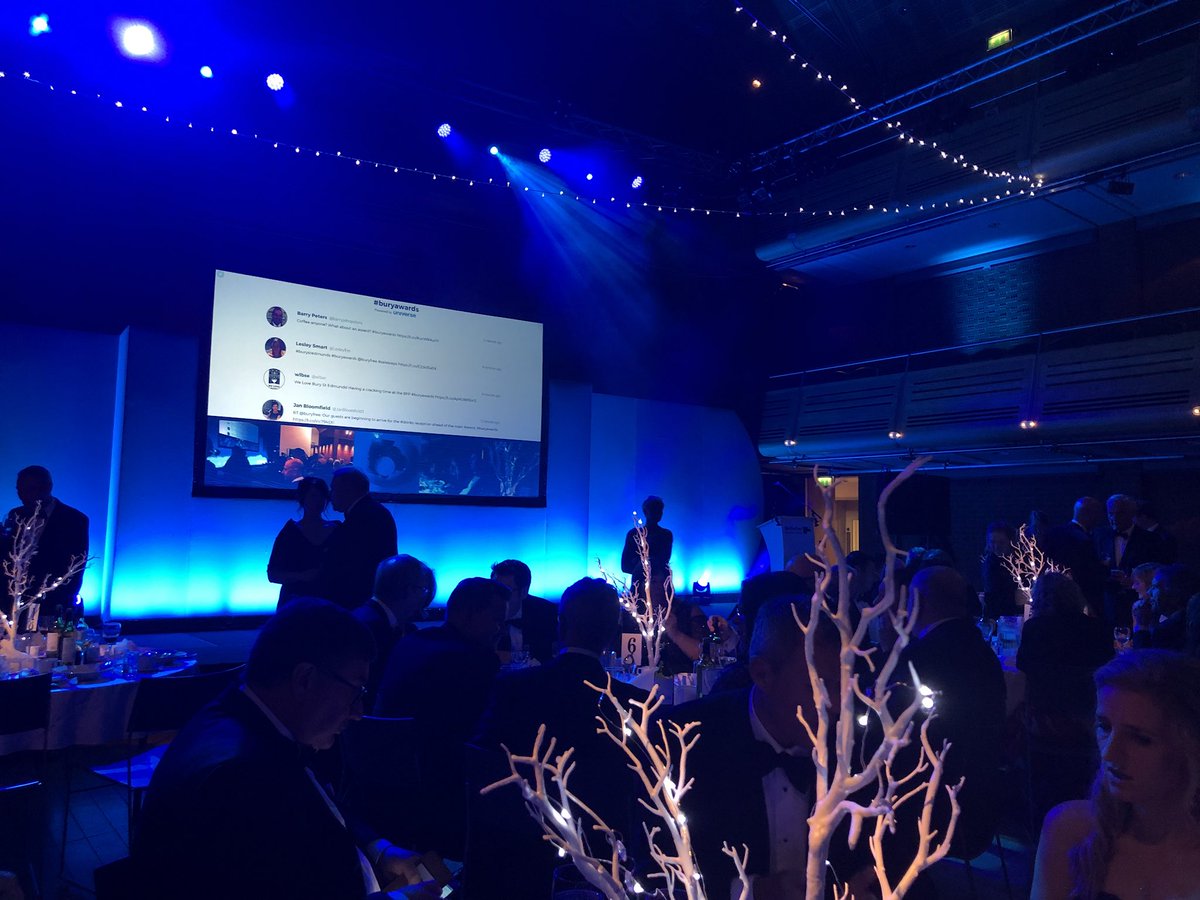 Fantastic dinner at the #buryawards here with #Menta and nominee @BoxitEast feeling lucky 😀