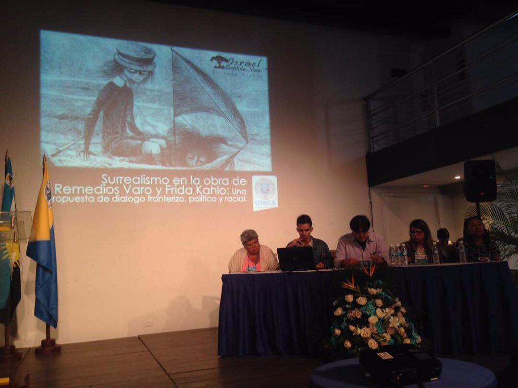 UNICAeduve's tweet photo. El 'Surrealismo en la obra de Remedios Varo y Frida Kahlo' es el abordaje del #estudianteUNICA, Israel Baptista Vera, en la #RUEF2017 https://t.co/Ug0DnP7BVr