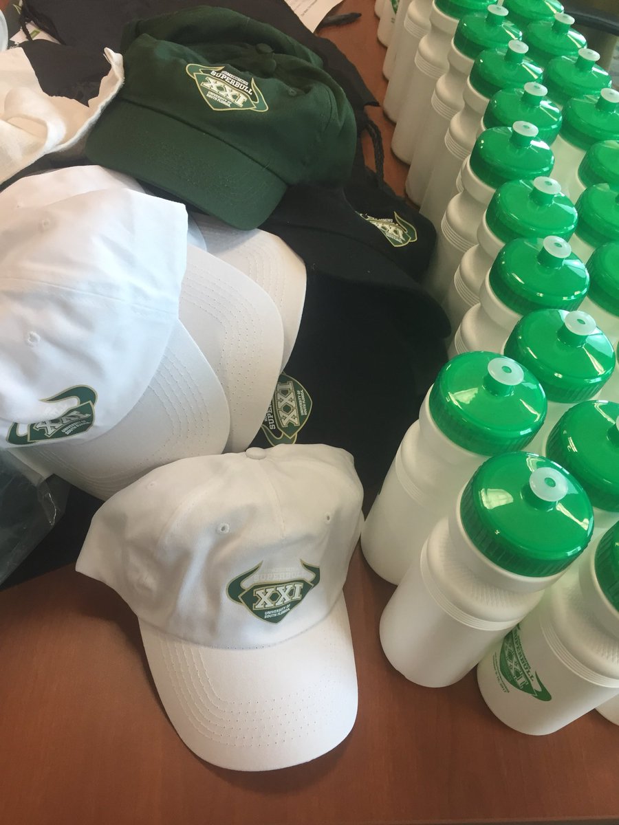 Today is the final promo item giveaway of USF Homecoming XXI Bulls! The table will be ready around 5:30p at the homecoming carnival #gobulls
