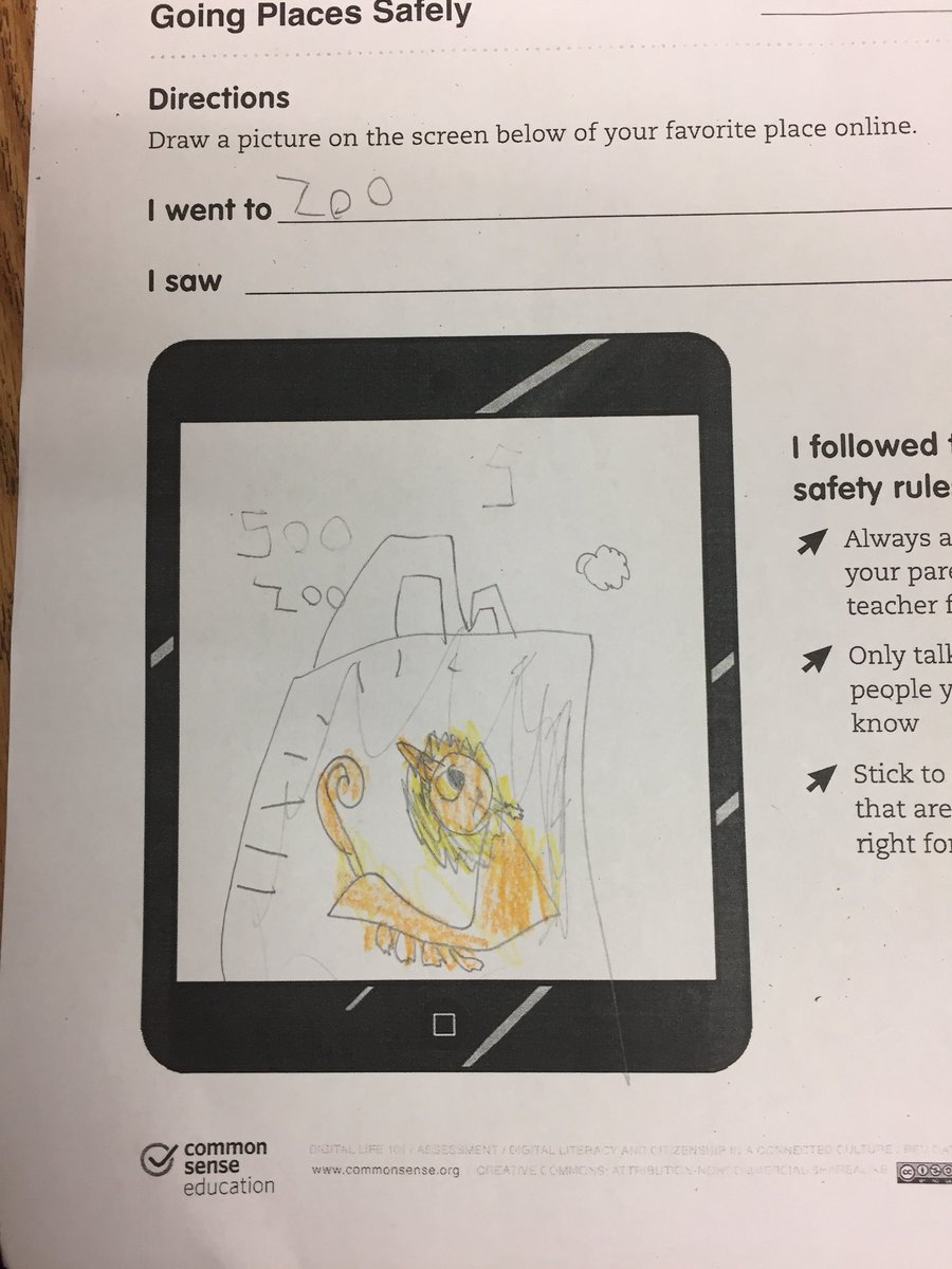 arsanch3's tweet photo. Kinder digital citizenship lesson “Going To Safe places @GoRuskEagles @Hailey425Flores @BrinkleyMonica #iamepisd https://t.co/lkMyUadMms