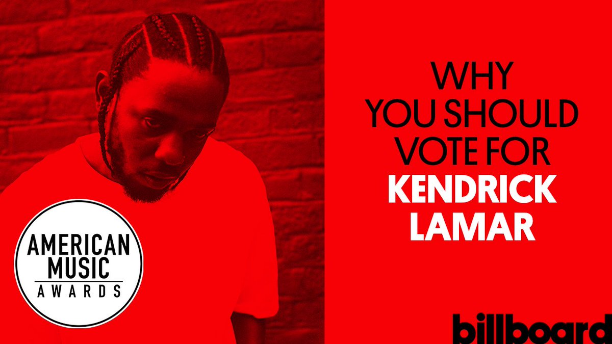 billboard's tweet photo. Vote for @KendrickLamar here! #AMAs https://t.co/GipOJGq3oX https://t.co/ggFMfDZd63