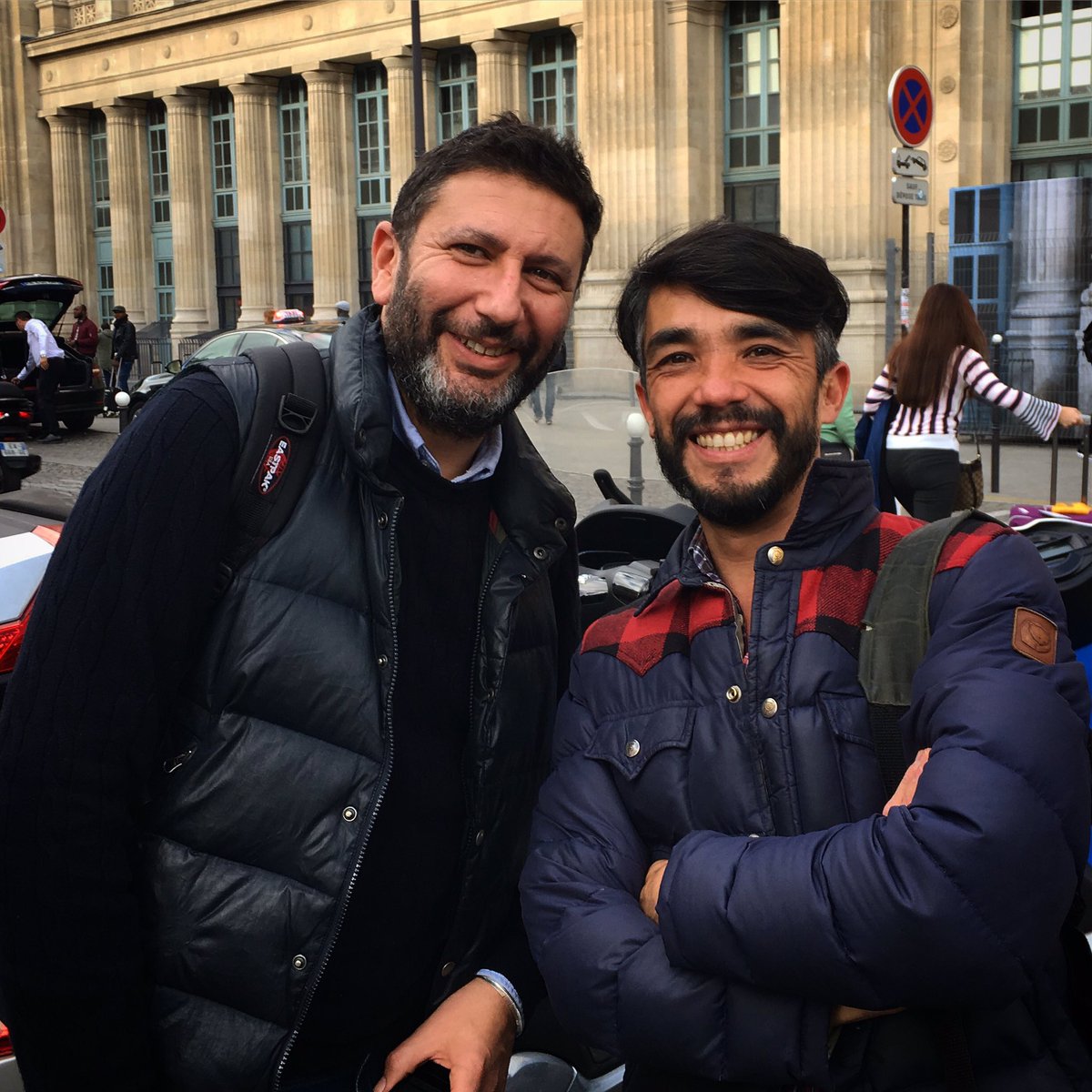 NickVparis's tweet photo. Good to see #gilbr @versatileok again after 5 years! Ready to rock @MonaParisParty tomorrow https://t.co/UHWKpO5MHj