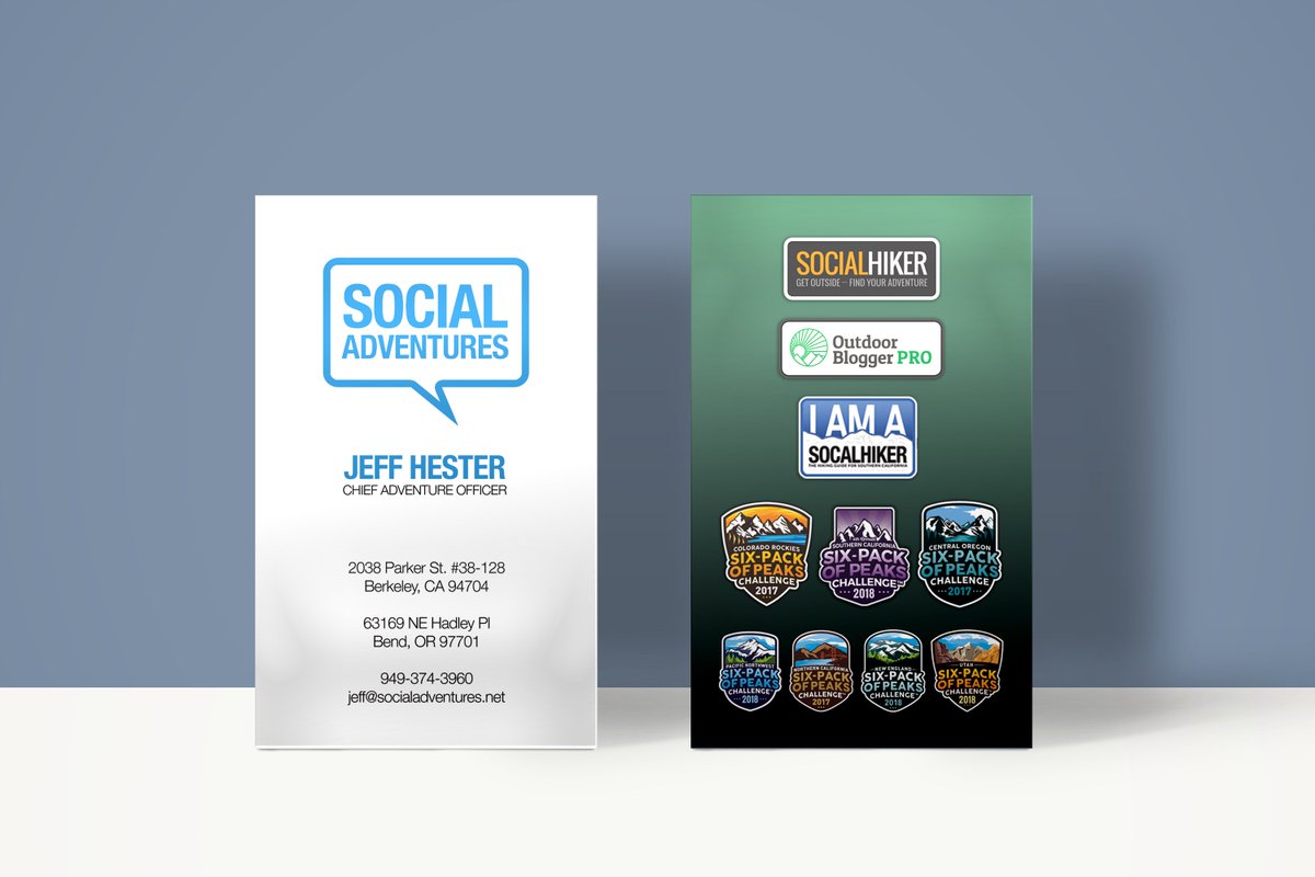 SocialHikers's tweet photo. Guess who’s speaking at the Outdoor Blogger Summit?
I don’t usually carry business cards these days, but figured it was time. #OBS17 https://t.co/LnsJQI8tQ1