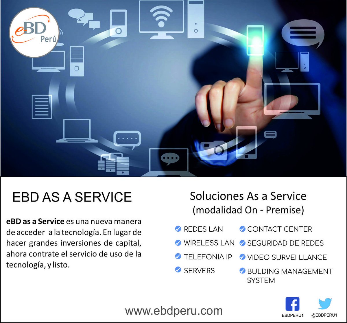 EBDPERU1's tweet photo. La #estrategia de negocios es suya, la #Tecnologia es nuestra @EBDPERU1 #Wireless #Serverless #ContactCenter https://t.co/odWKQuCDR8 https://t.co/JghSVFZ5Go