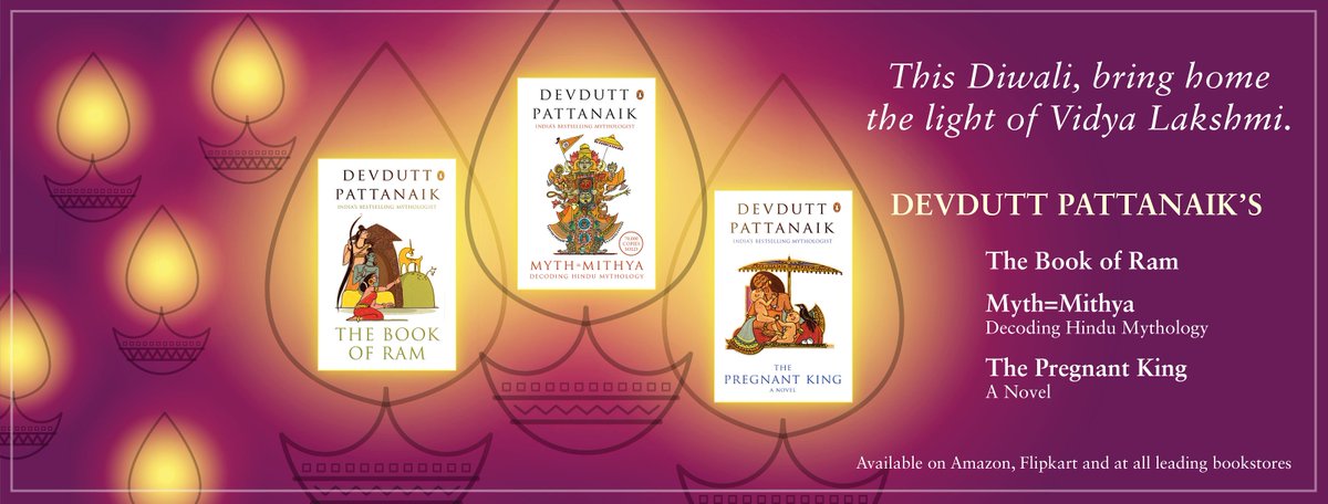 whoseesitall's tweet photo. This year, bring home the light of Vidya Lakshmi - with @devduttmyth 's #TheBookofRam #MythMithya #ThePregnantKing - @amazon @Flipkart https://t.co/gzcllf07m9