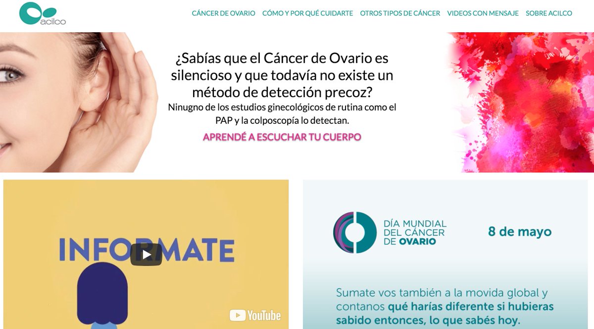 Acilco's tweet photo. En nuestra web podés encontrar información útil sobre el #CáncerDeOvario. Informate: https://t.co/D0FmB99QeH https://t.co/I17L78hBJc